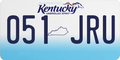 KY license plate 051JRU