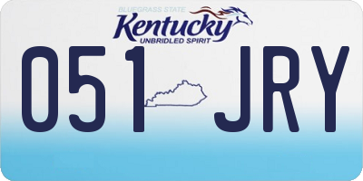 KY license plate 051JRY
