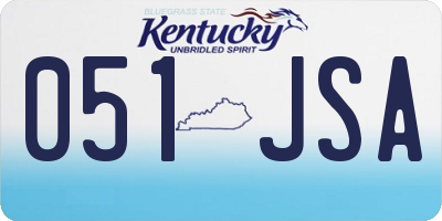 KY license plate 051JSA