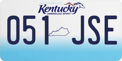 KY license plate 051JSE