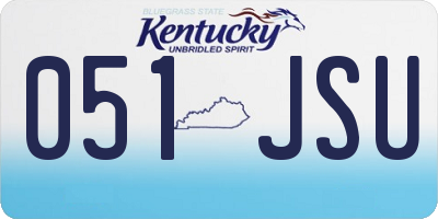 KY license plate 051JSU