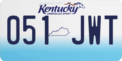 KY license plate 051JWT