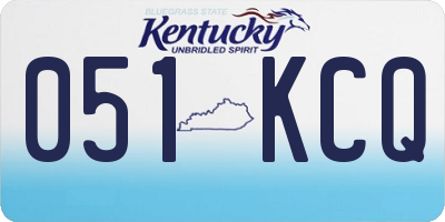 KY license plate 051KCQ