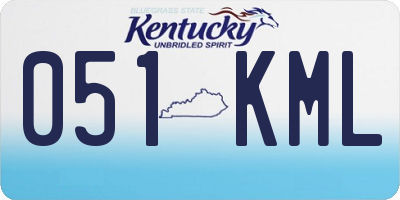 KY license plate 051KML