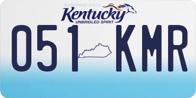 KY license plate 051KMR