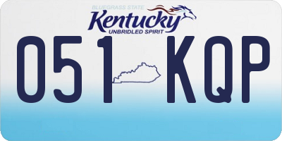 KY license plate 051KQP