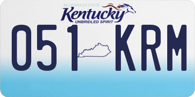 KY license plate 051KRM