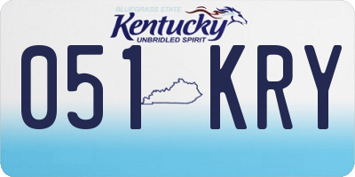 KY license plate 051KRY