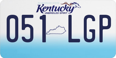 KY license plate 051LGP