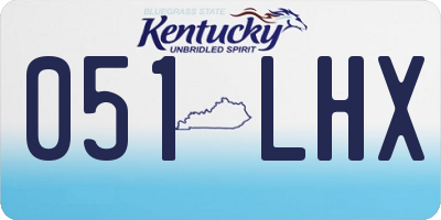 KY license plate 051LHX