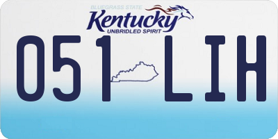 KY license plate 051LIH