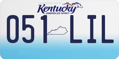 KY license plate 051LIL