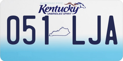 KY license plate 051LJA