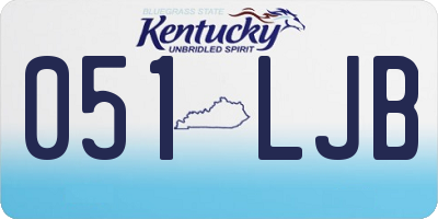 KY license plate 051LJB