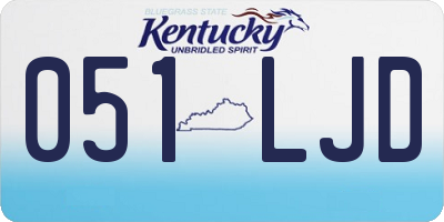 KY license plate 051LJD