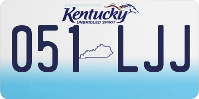 KY license plate 051LJJ
