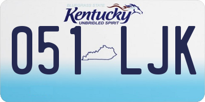 KY license plate 051LJK