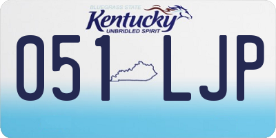 KY license plate 051LJP