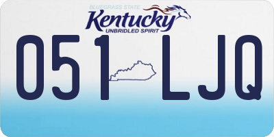KY license plate 051LJQ