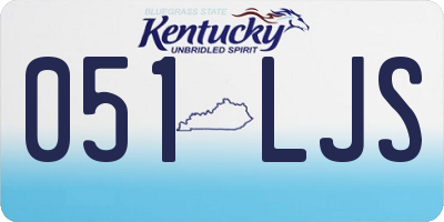 KY license plate 051LJS