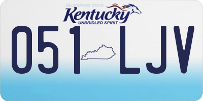 KY license plate 051LJV