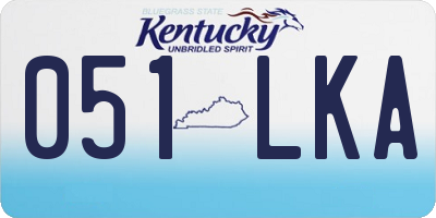 KY license plate 051LKA