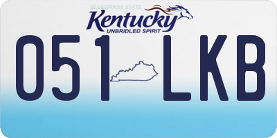 KY license plate 051LKB