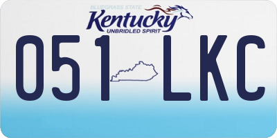 KY license plate 051LKC