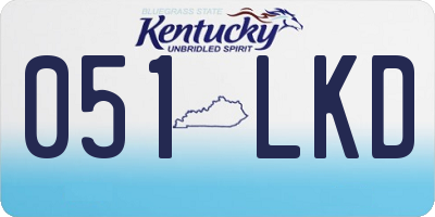 KY license plate 051LKD