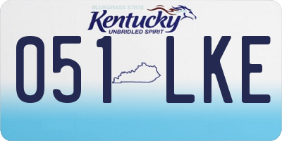 KY license plate 051LKE