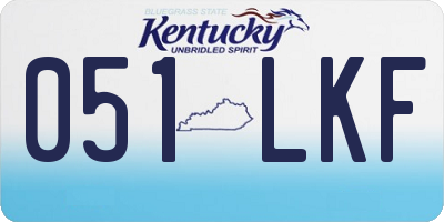 KY license plate 051LKF