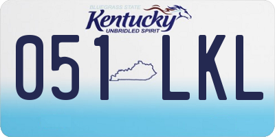 KY license plate 051LKL