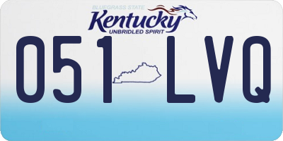 KY license plate 051LVQ