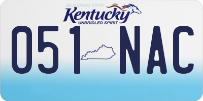 KY license plate 051NAC