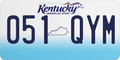 KY license plate 051QYM