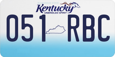 KY license plate 051RBC