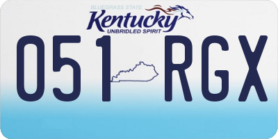 KY license plate 051RGX