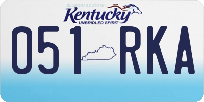 KY license plate 051RKA