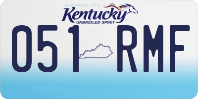 KY license plate 051RMF