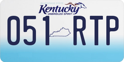 KY license plate 051RTP