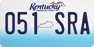 KY license plate 051SRA