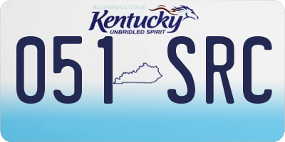 KY license plate 051SRC