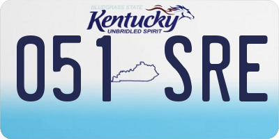 KY license plate 051SRE