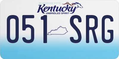 KY license plate 051SRG