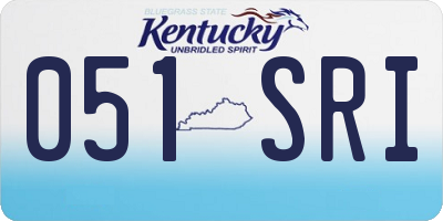 KY license plate 051SRI