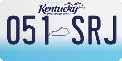 KY license plate 051SRJ