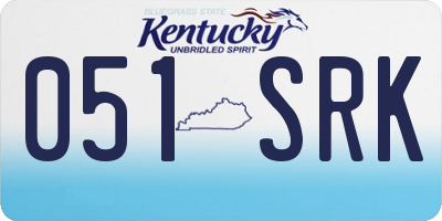 KY license plate 051SRK
