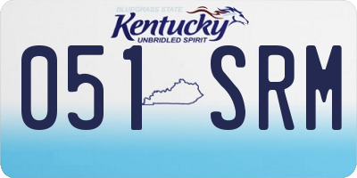 KY license plate 051SRM