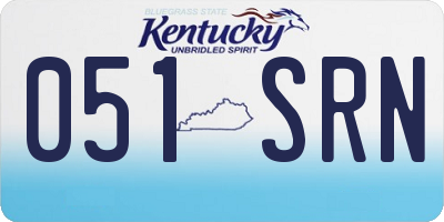 KY license plate 051SRN