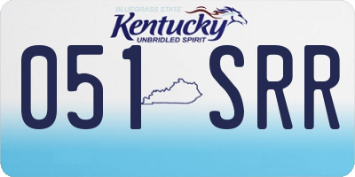KY license plate 051SRR